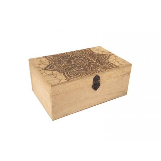 Box z mangového dreva INDECOR Mandala 28x18x12cm